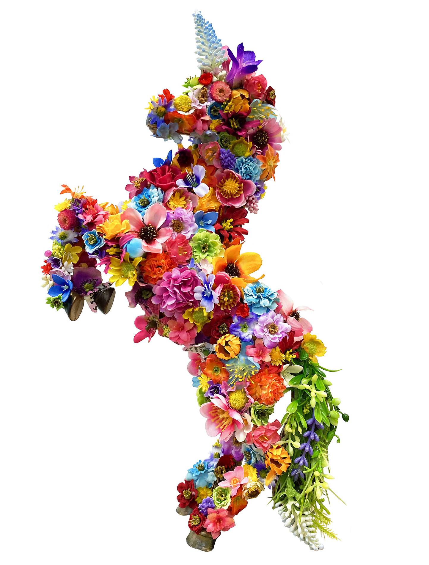 FLOWER FORM HORSE – F0601 2020 Mixed media on canvas 41×31.8cm