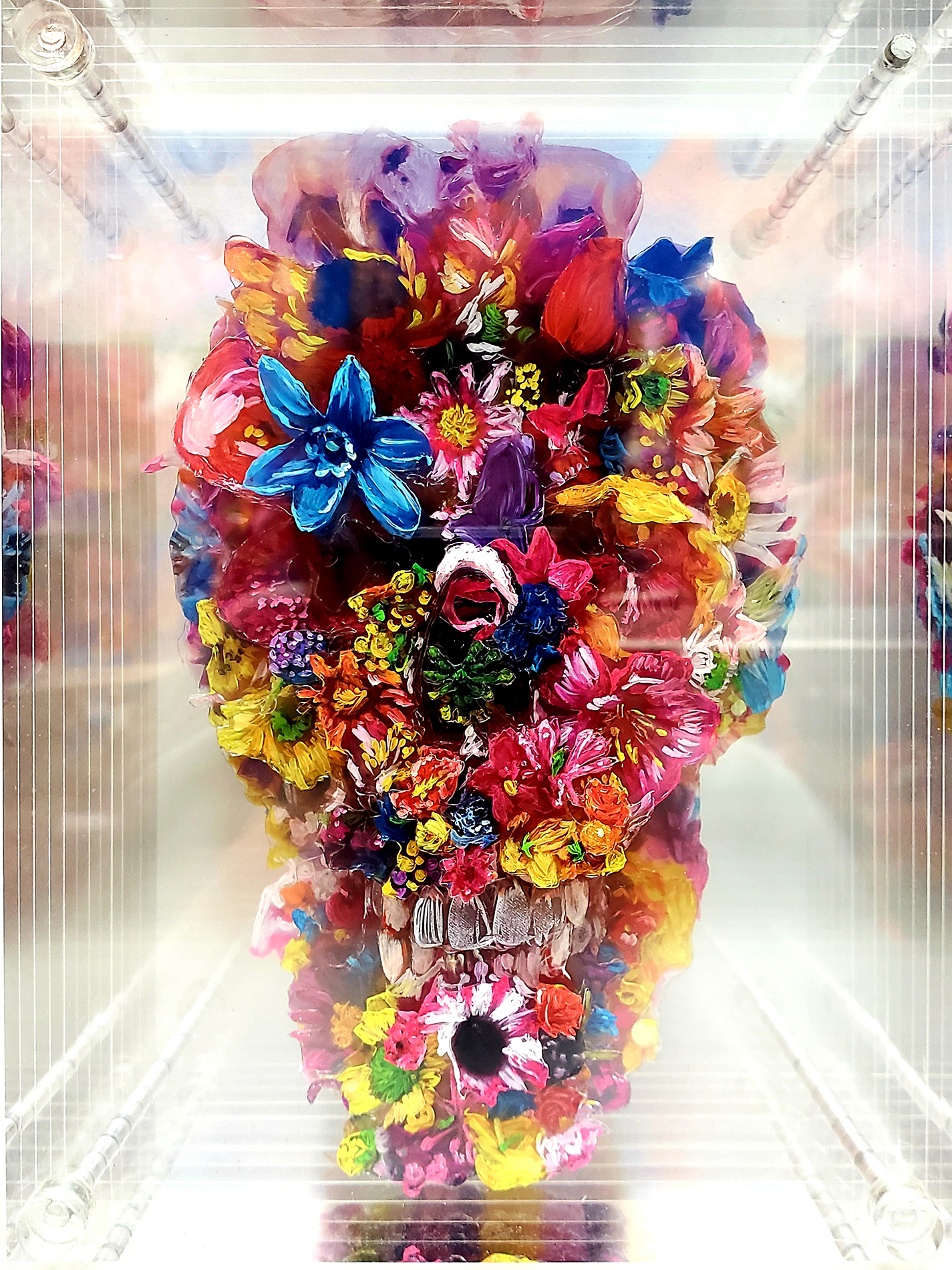 FLOWER FORM -SKULL CUBE 2010 Mixed media 25×20×28cm